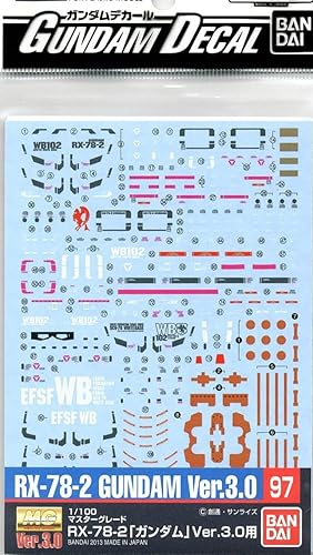 Miniatura 1 de BANDAI Hobby GD-97 MG Gundam Ver. 3.0 Calcomanía (Bolsa/6)