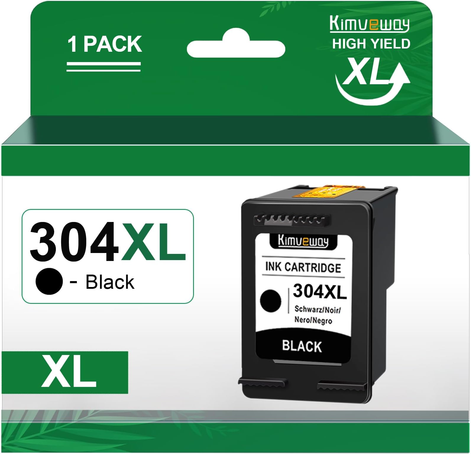 304XL Black Ink Cartridge Replacement for HP 304 Ink Cartridge, Printer Ink for HP 304XL 304