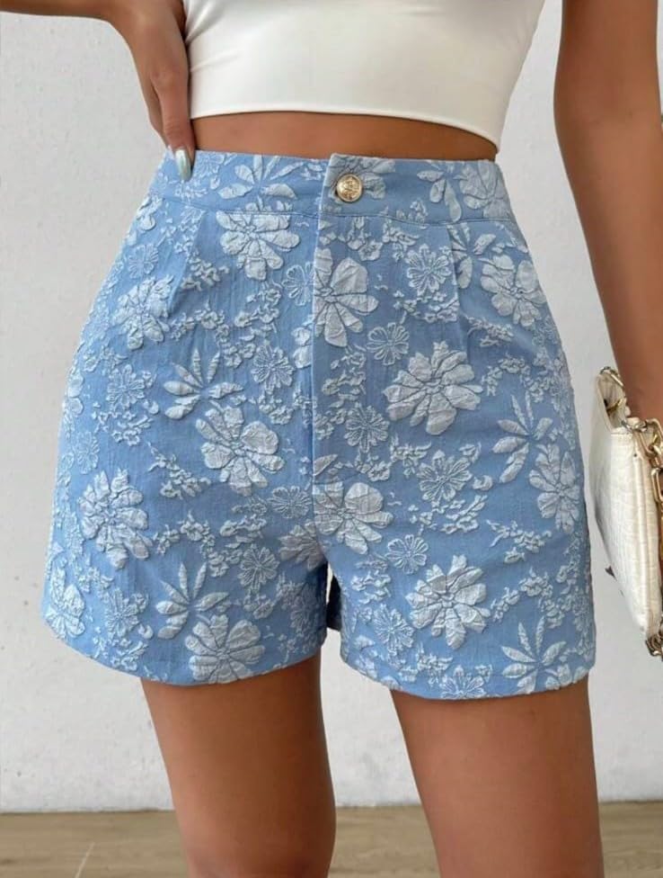 Image of LIRIT Womens High Waist Casual Linen Blend Summer Shorts with Elastic Paperbag Waist Drawstring Side Pockets Relaxed Fit Lightweight Shorts