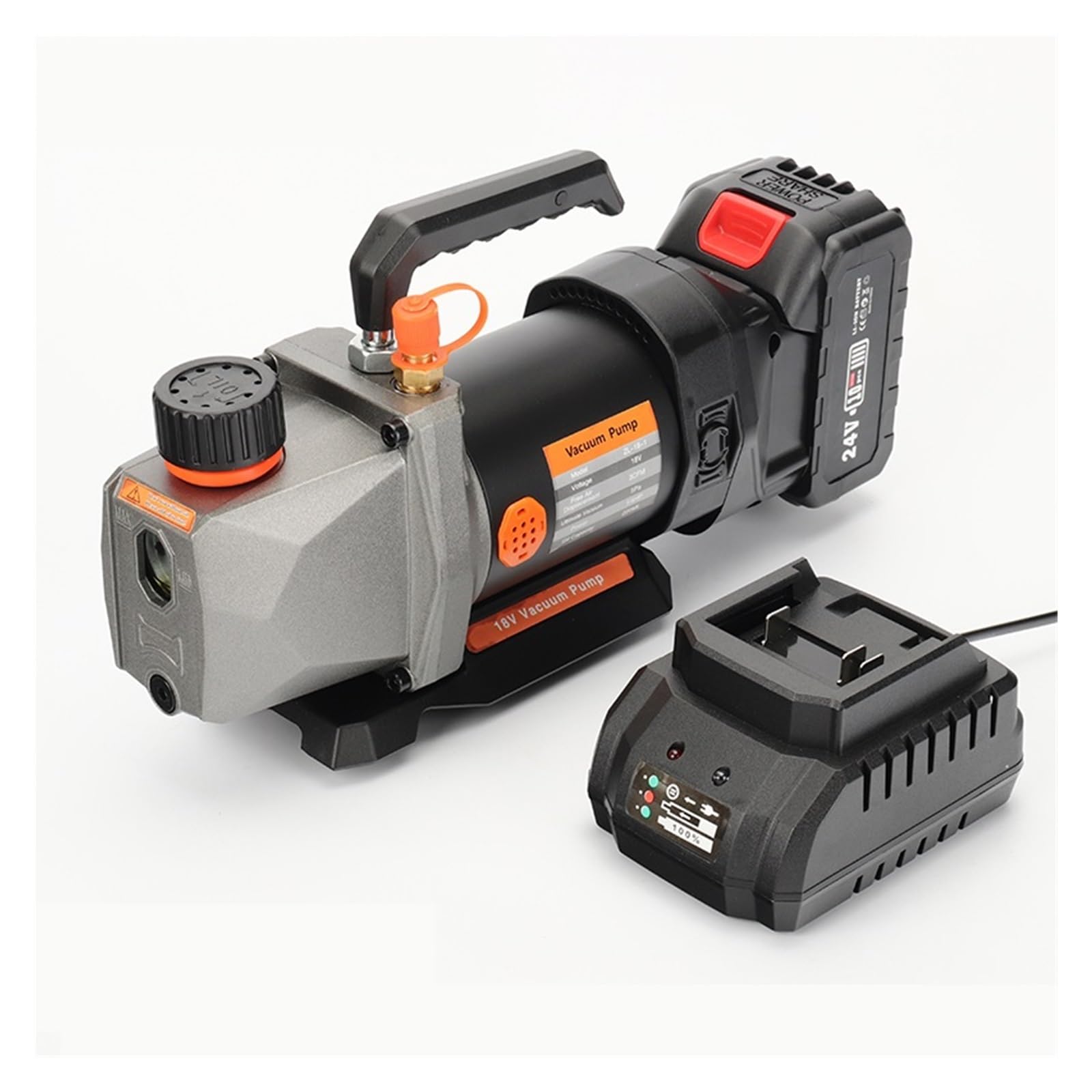 CUDTAPI Vacuum Pump, Refrigerant Vacuum Pump 18V Refrigeration Air Conditioning Repair Tool For Car Household Cond(With REMOTE)