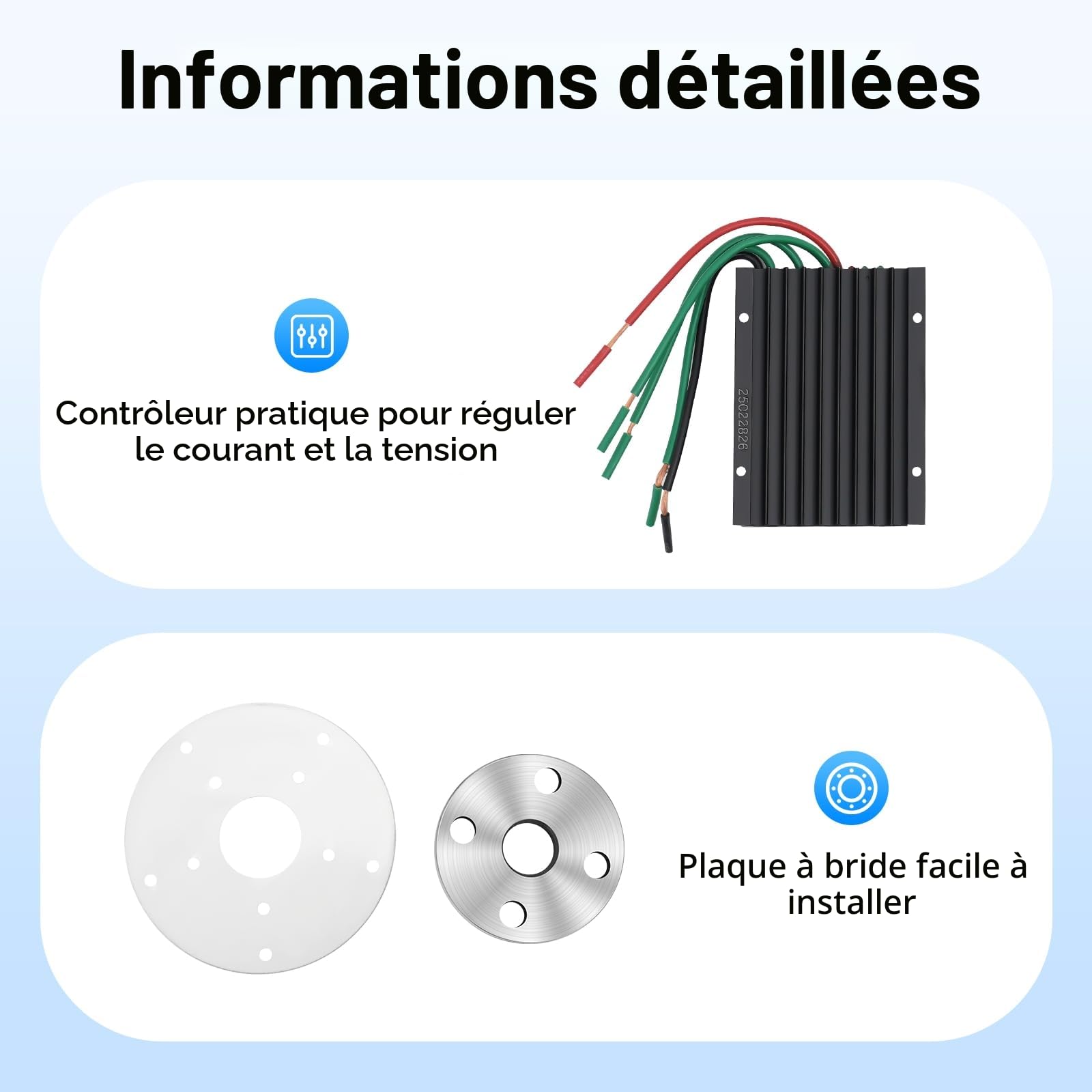 Éolienne 600 W - Lanterne domestique - Générateur de 24 V - Kit éolienne - 5 lames - Éolienne verticale - Pour bateaux, pavillons, cabanes ou maisons mobiles