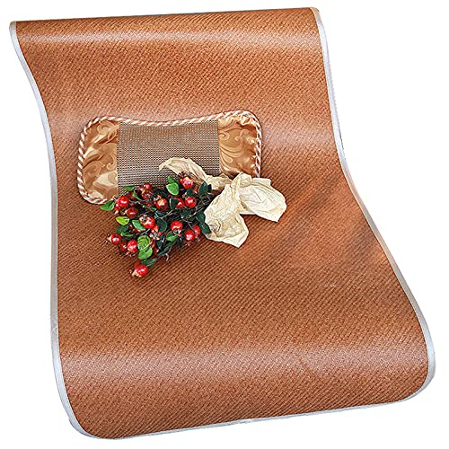 Naturel Matelas en Rotin pour Enfants, Cool mais Pas De Glace Matelas en Soie Glacée Maternelle Lit Bébé Tapis De Climatisation Respirant Et Absorbant La Transpiration(Size:40×80cm) Cover