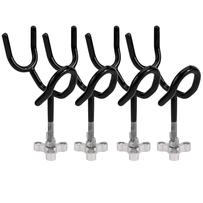 Buy RealPlus Boat Rod Holder, Steel Wire Fishing Pole Holder PVC Coated
