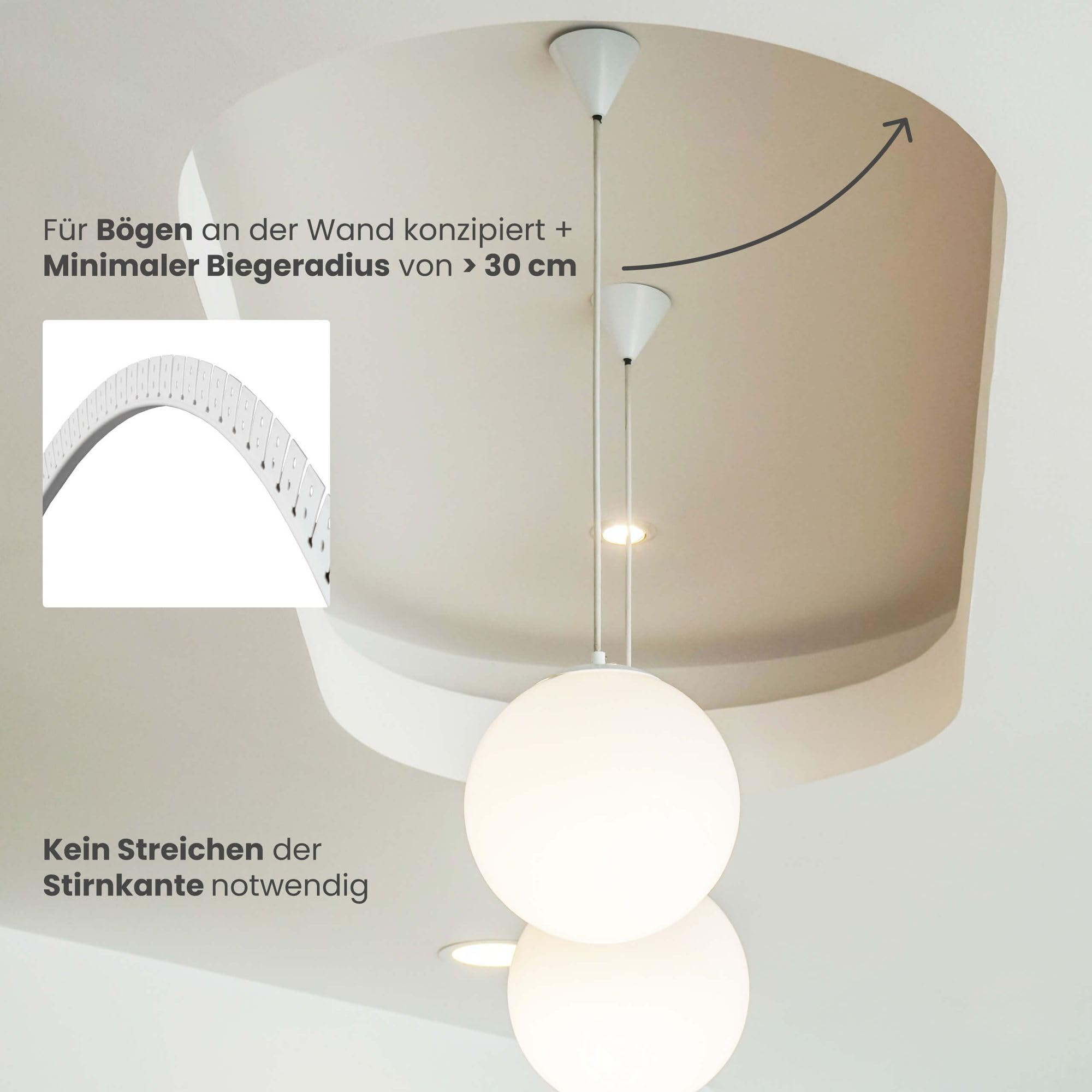 PROTEKTOR 20x Abschlussprofil 3768 - Kantenschutz Profil 300cm | Profil für Trockenbau aus Hart-PVC für Rundbögen aus Gipskartonplatten
