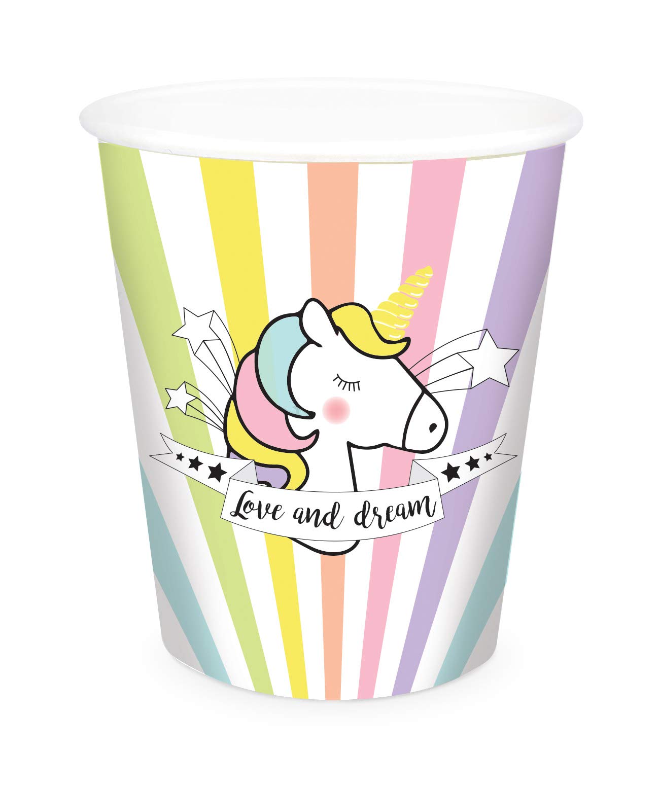 Scrapcooking 8 Unicorn Cups 25 cl