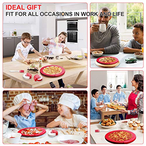 Kincown [NEW UPGRAD] 2 Adjustable Pie Crust Protector Shield+2 Pastry Wheel Decorator and Cutter+1 Baking Brush,Lattice Pizza Pastry Pie Crust Cutter,Pastry Cutter Wheel for Baking Beautiful Pie Crust - Thumbnail 7