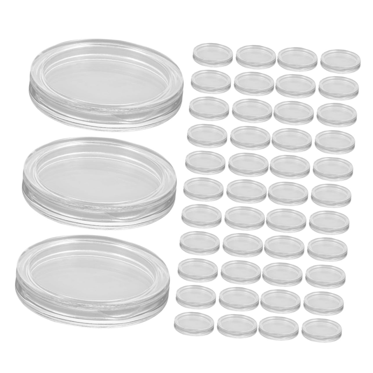 Protector de monedas para coleccionar y exhibir estuche portamonedas transparente 100 capsulas