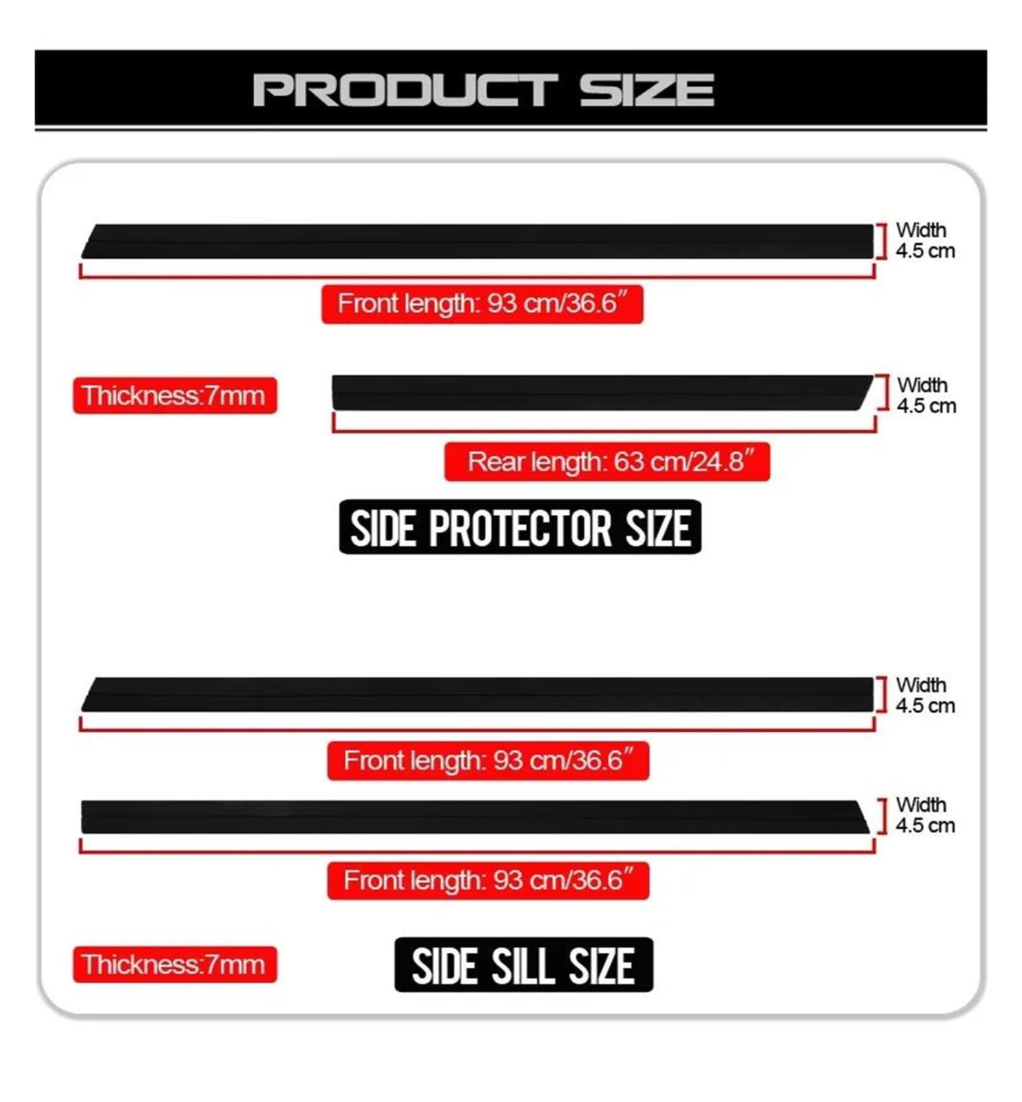 Junta Goma Puerta Impermeable Para Jeep Adecuado Para La Mayoría Los Automóviles Tira Anticolisión Protectora Lateral Universal Para Puerta Automóvil(Black 2x2)