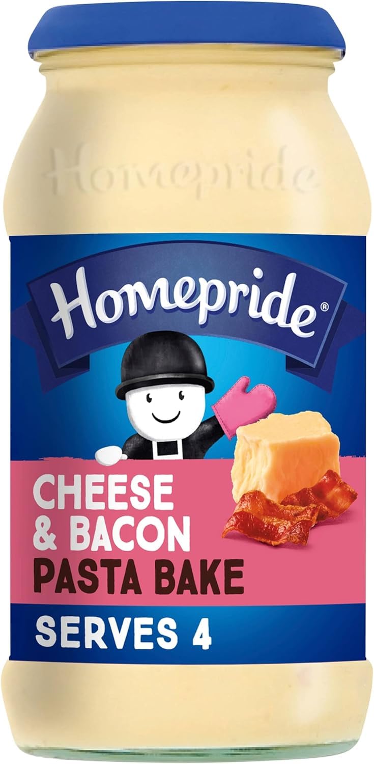 Homepride Cheese & Bacon Pasta Bake, 485 g Jar (Pack of 1)