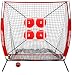 PowerNet Pitch Perfect Targets, Practice 5X5 Net and Strike Zone Attachment Bundle | Baseball Softball Pitching Trainer | 3 Size Target Set | Increase Pitching Throwing Accuracy Location Strikes