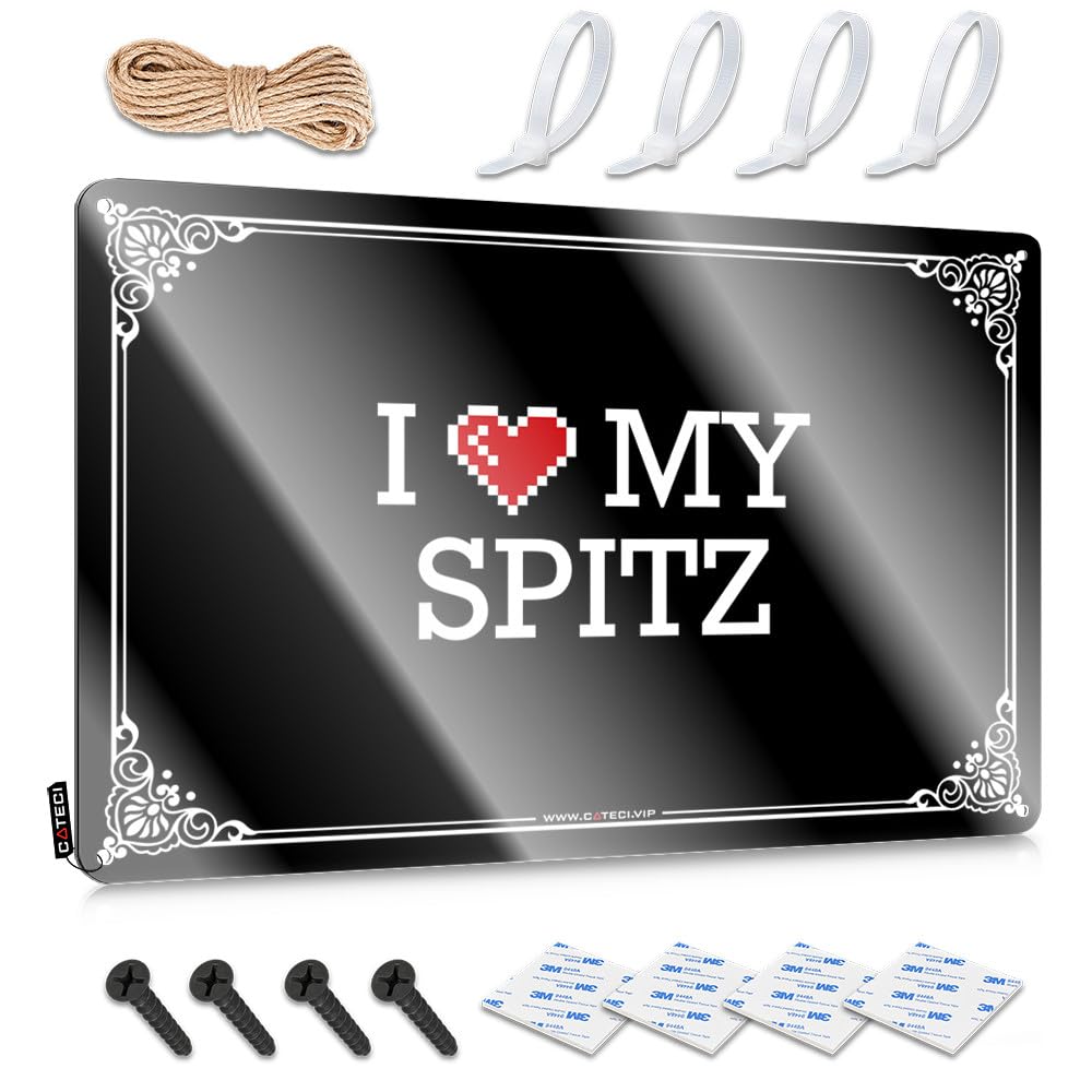 Stitch Room Decor Decor Signs - I Love My Spitz Decorative Metal Wall Art Ready To Hang For Barn(30X40CM)
