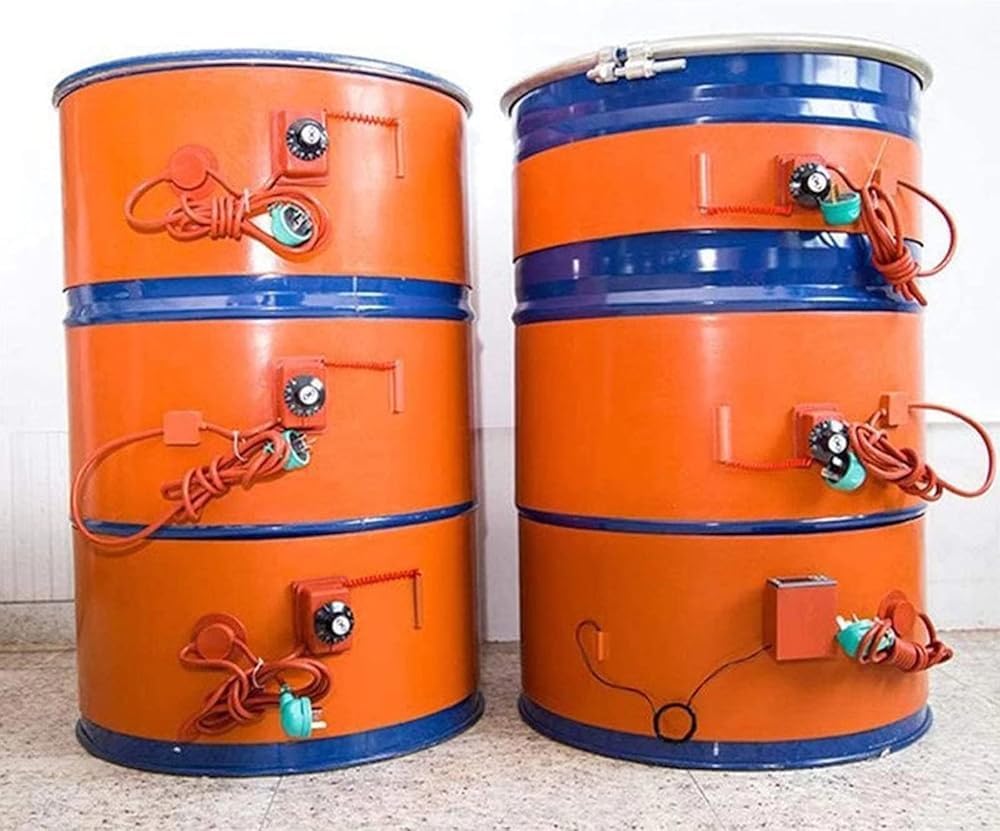 Silikonowy element grzejny DIY nagrzewnica beczki olejowej, grzałka taśmy beczkowej, ogrzewanie wiadra z regulowanym termostatem, element grzejny z gumy silikonowej, ogrzewanie zbiornika oleju i gazu