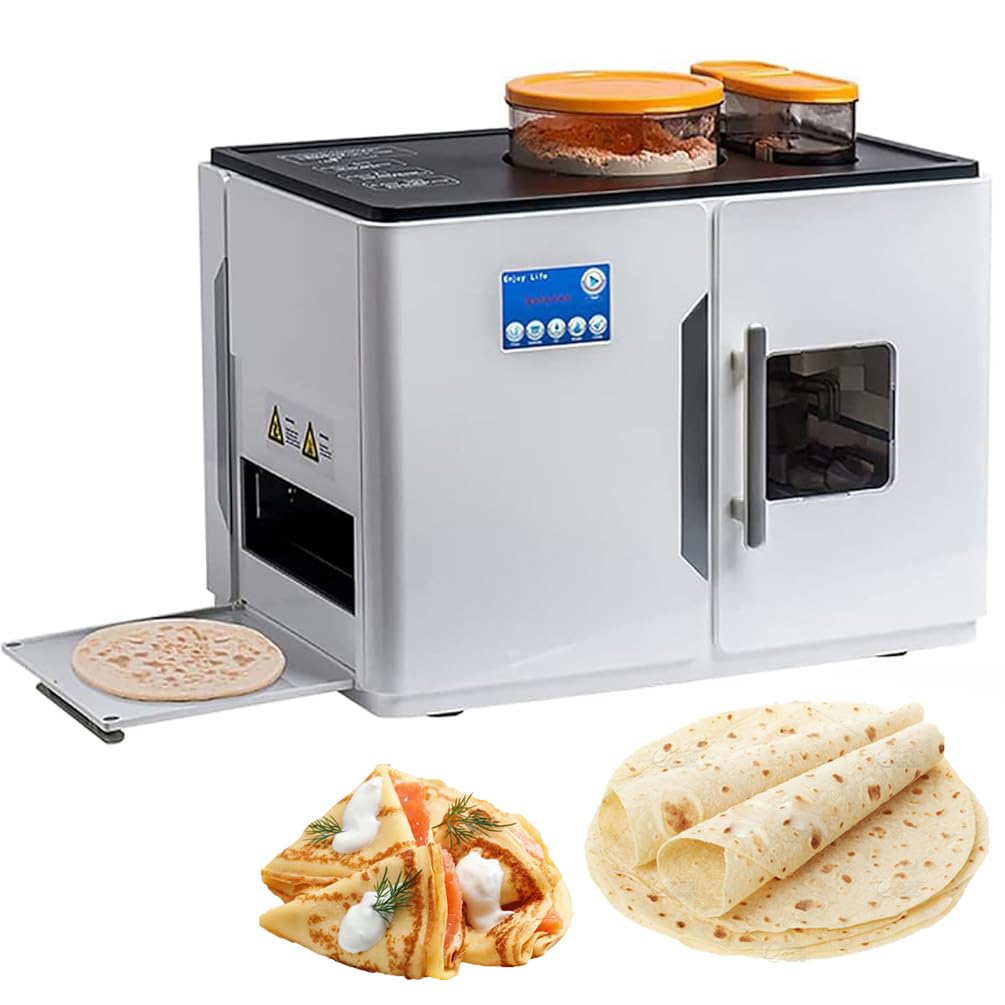 Automatyczny ekspres do chleba Roti Chapati do tortilli, naleśników i podpłomyków – inteligentny ekran dotykowy z obsługą jednym przyciskiem do robienia wielu elementów naraz