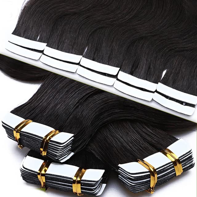 Amazon.com : Invisible Hair Extensions Natural Wavy Tape ins  display picture 1