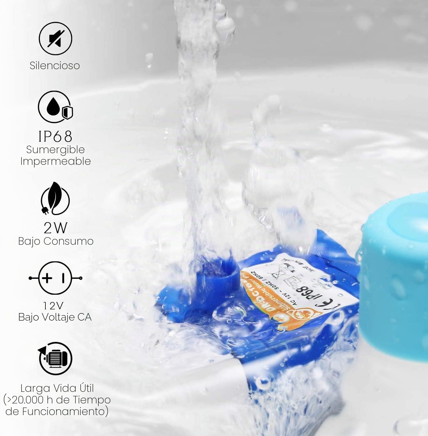 iPettie Fuente de cerámica para Gatos 2,1L | Fuente de cerámica | Saludable | Super Tranquila | Fácil de Desmontar/Limpiar | Filtros orgánicos Baratos | con Bomba de Repuesto (Lotus Blanco)