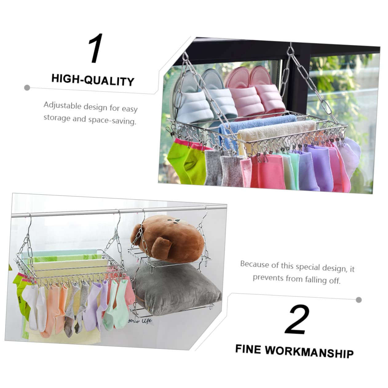 MAGICLULU 1stück Multifunktionales Trockenregal Für Socken Und Hosen Verstellbarer Wäscheständer Für Balkon Schmal Und Platzsparend Für Handtücher Und Schuhe