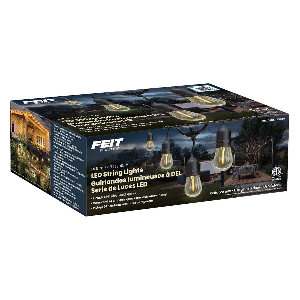 Feit Electric 48 ft. LED String Lights - Amazon.com