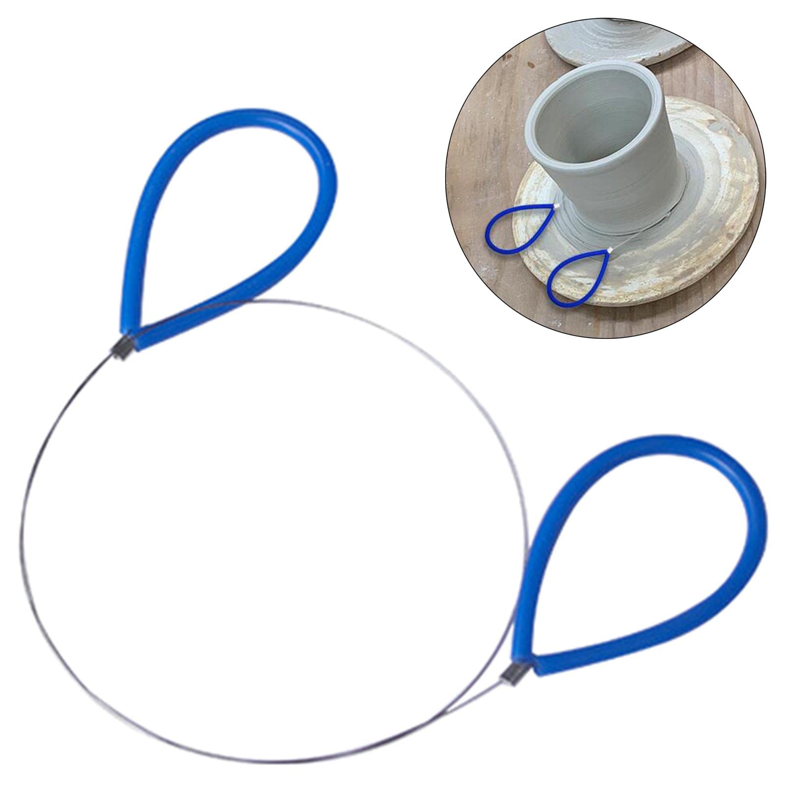 Enakshi Clay Cutter Wire with Blue Rubber Handle Cutting Tool for Pottery Tool | Crafts | Sculpting, Molding & Ceramics | Ceramics & Pottery | Pottery Tools & Sets-image-21