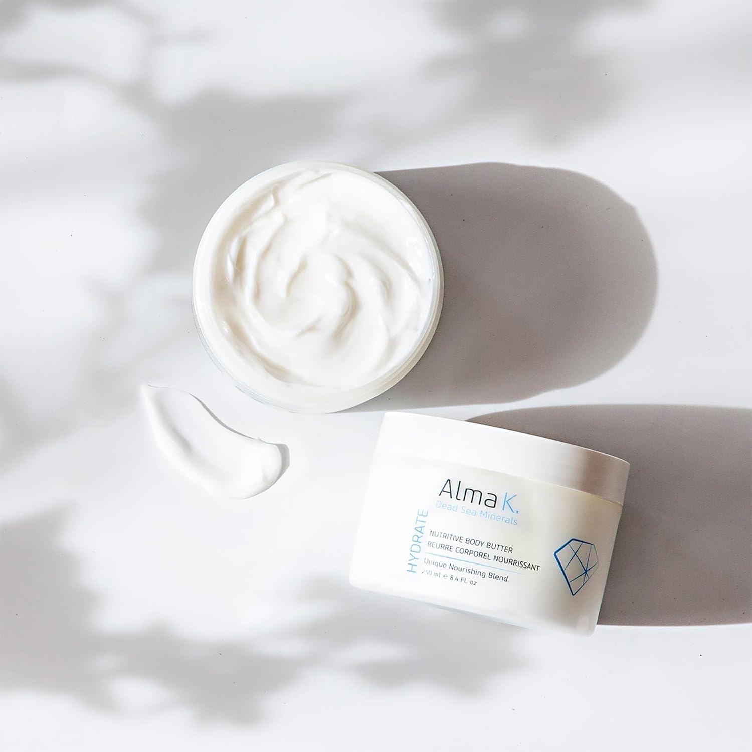 Alma K Nutritive Body Butter - Deep Hydration Body Cream Skin Care - Shea Butter Lotion with Dead Sea Minerals, Vitamin E - All Skin Types - 8.45 oz