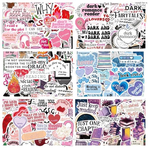 300PCS Book Stickers for Kindle Bookish Stickers Decals Vinyl Waterproof Stickers for Laptop Water Bottle Book Lovers Gifts