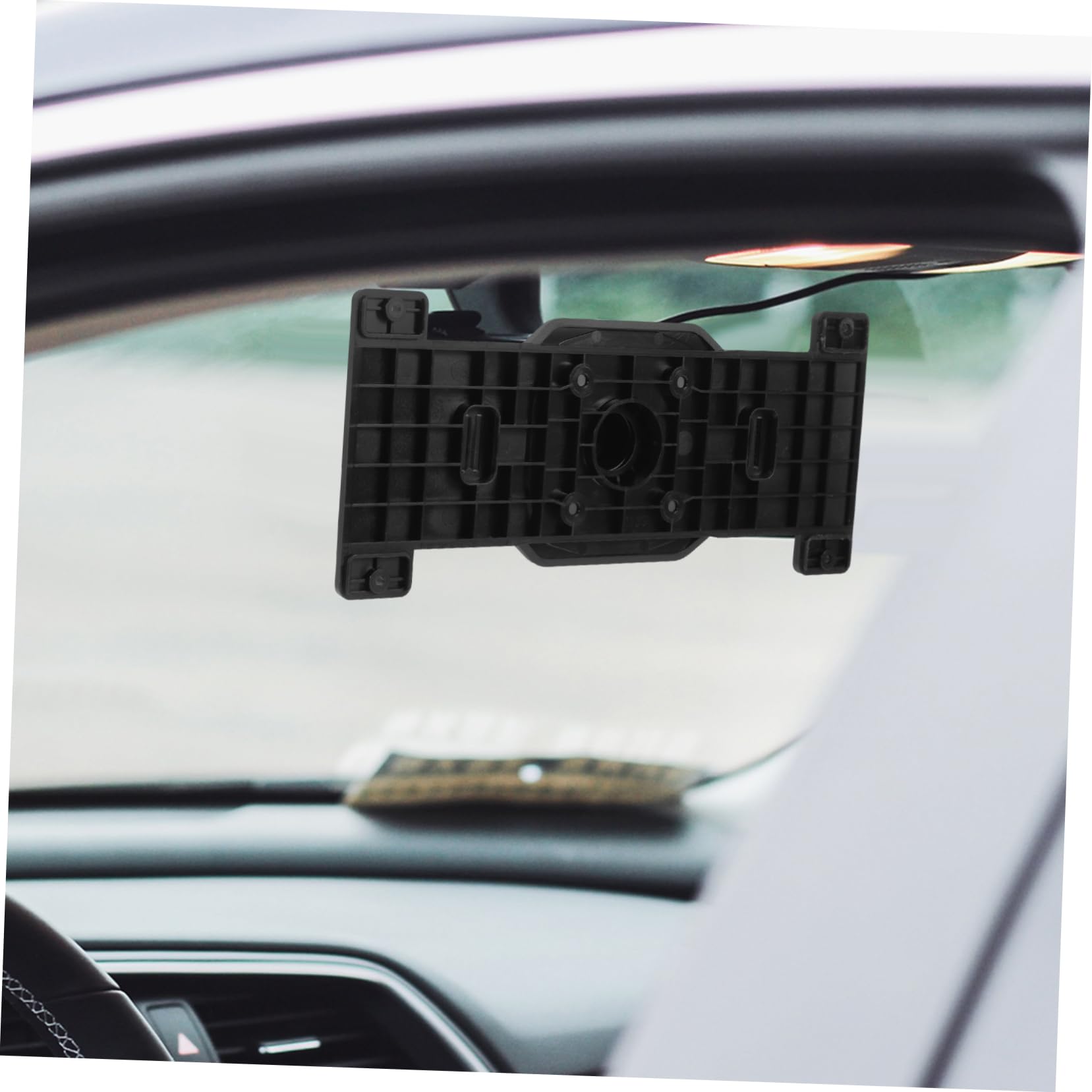 Anneome Rearview Mirror Bracket for Secure Installation Universal Aluminum Alloy Back Plate for Dash Cam Easy to Install Car Mirror Holder Compatible with Various Vehicles - Image 3