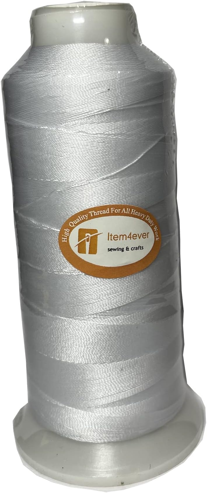 UV Protected Polyester Sewing Thread High Tenacity 210d/3 T70 for Upholstery Beading 100g (Medium, White)