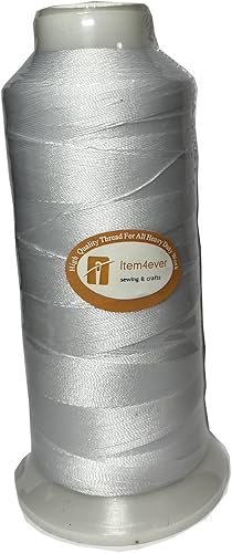 Hilo de poliéster resistente a los rayos UV para tapizado de piel exterior, marca ITEM4EVER, Blanco, M