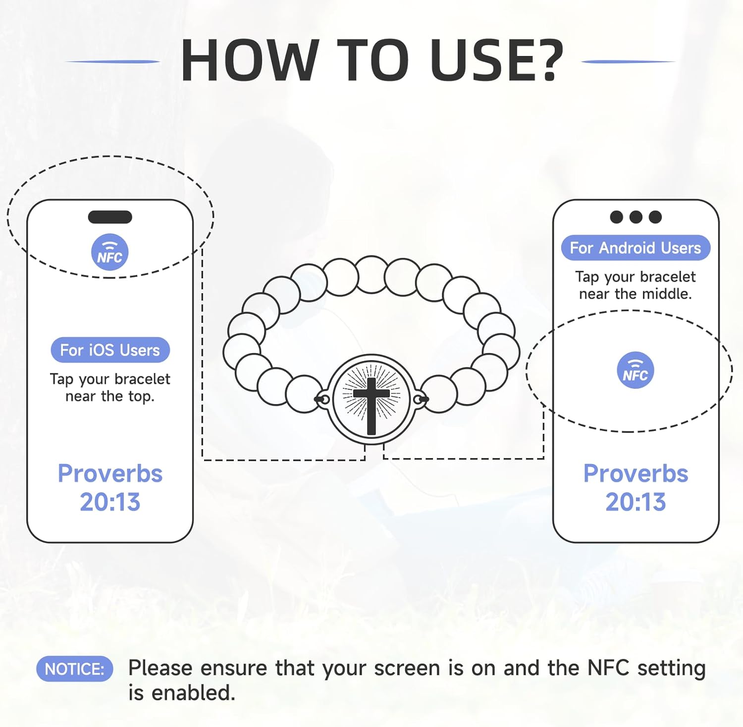 NFC Christian Bead Bracelets for Women, Men and Teens, Bible Verse Bracelets - Inspiring Daily Scripture Christmas Stocking Stuffers Gifts Ideas - Image 7