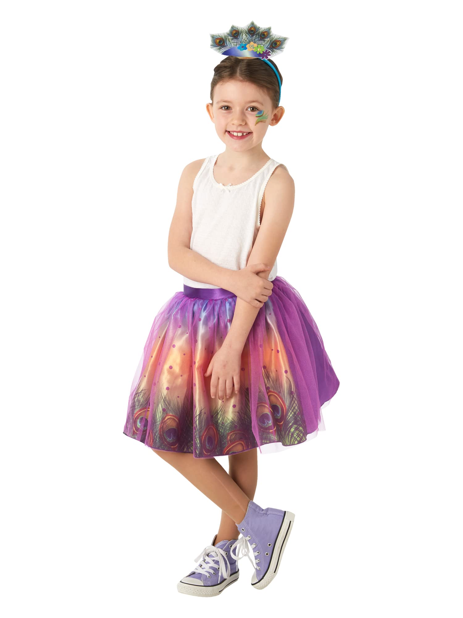 Rubies Official Peacock Tutu Set, Childs Animal Costume, Woodland Creatures, Childs One Size Approx. 3-6 Years Halloween