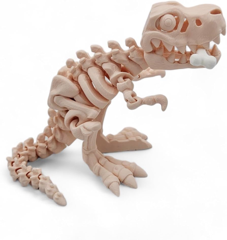 Amazon.com: T-Rex Fidget Figurine - Flexible Rexi with Bone 3D