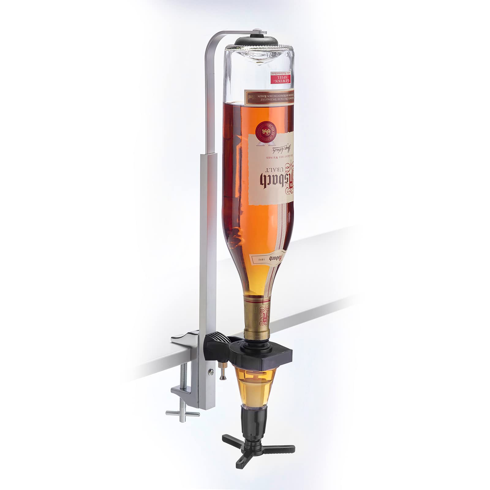 Westmark Dosiergerät mit Zählwerk, Dosierung pro Ausguss: 4 cl, Kunststoff, Standard, Schwarz/Transparent, 94402260