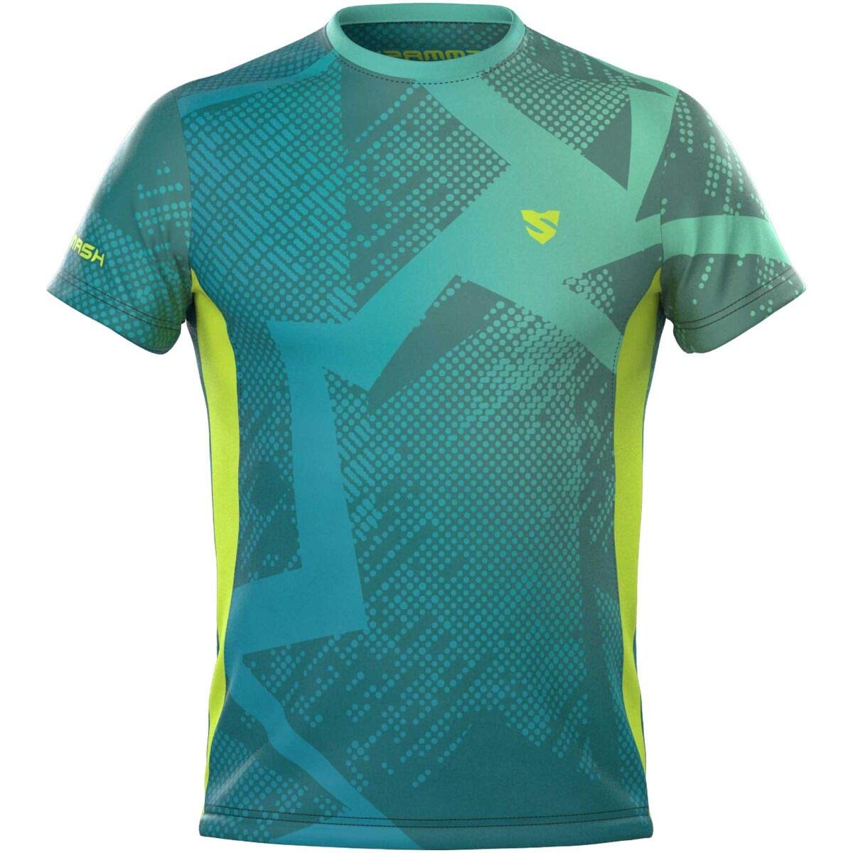 SMMASH Run Fluo Profesionalmente Camiseta de Running para Hombre Manga Corta, Compresión Corriendo Camiseta, Ocr, Outdoor, Material Transpirable y Antibacteriano