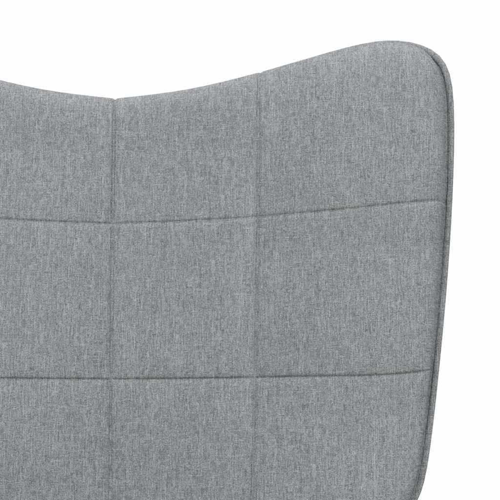 Sillón relax de tela gris claro, sillón de tapicería moderna con marco de acero, cómodo sillón de lectura para sala de estar, dormitorio, oficina, cómodo sillón reclinable para adultos