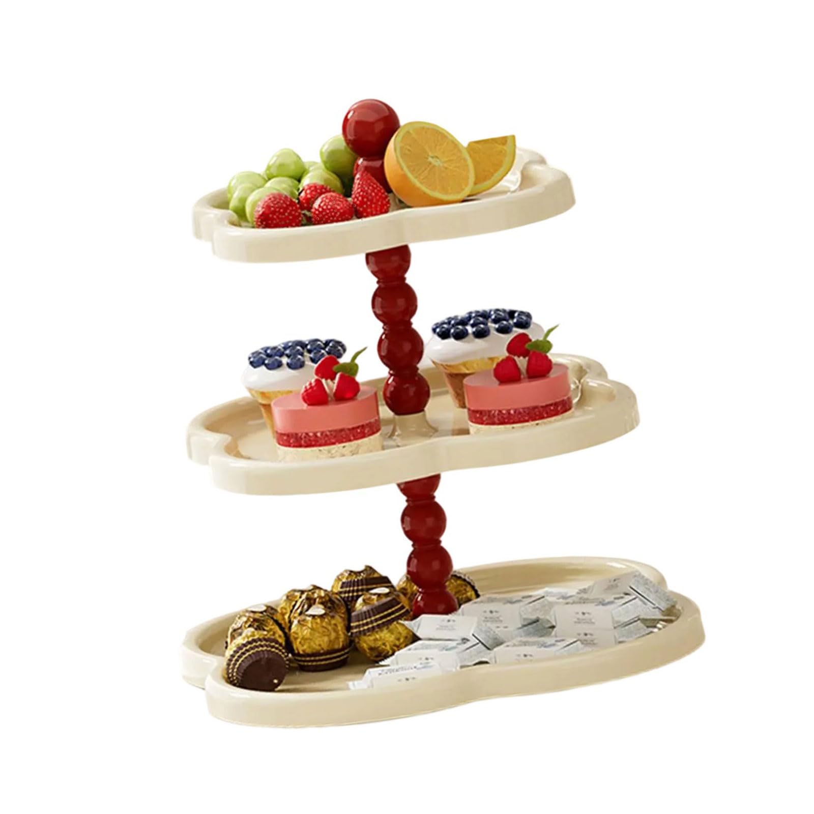Tsophreniq Decorative Dessert Display Stand Multi Tiered Cake Storage Rack Stylish Coffee Table Shelf for Living Room or Space Saving Solution