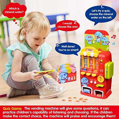 LUKAT Vending Machine Toddler Toys, Pretend Play Electronic Educational Toys for 2 3 4 5 Years Old Boys Girls, Toddler Interactive Learning Playset, Fine Motor Skill Toys for Kids Learning Toys Gift - Thumbnail 5