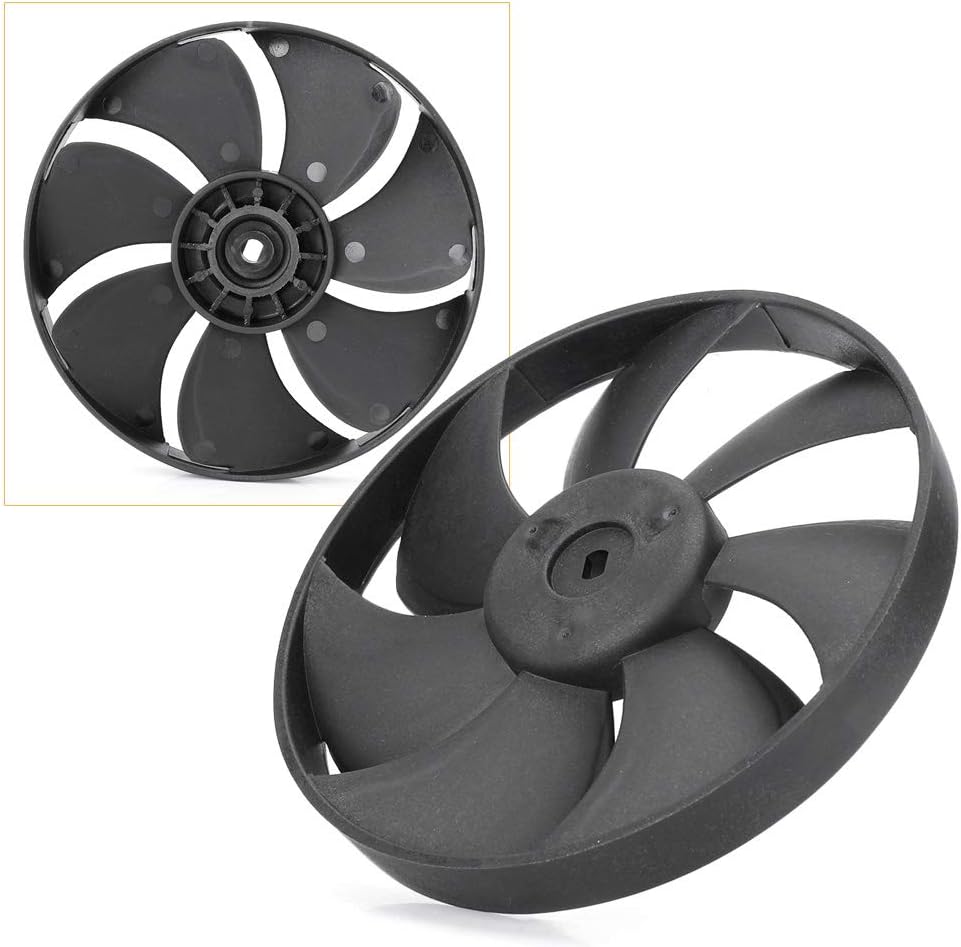 Motorcycle Engine Radiator Cooling Fan Blade Assembly Kit Compatible for Yamaha YZF R6 2006 2007 2008 2009 2010 2011 2012 2013 2014 2015 2016 Black