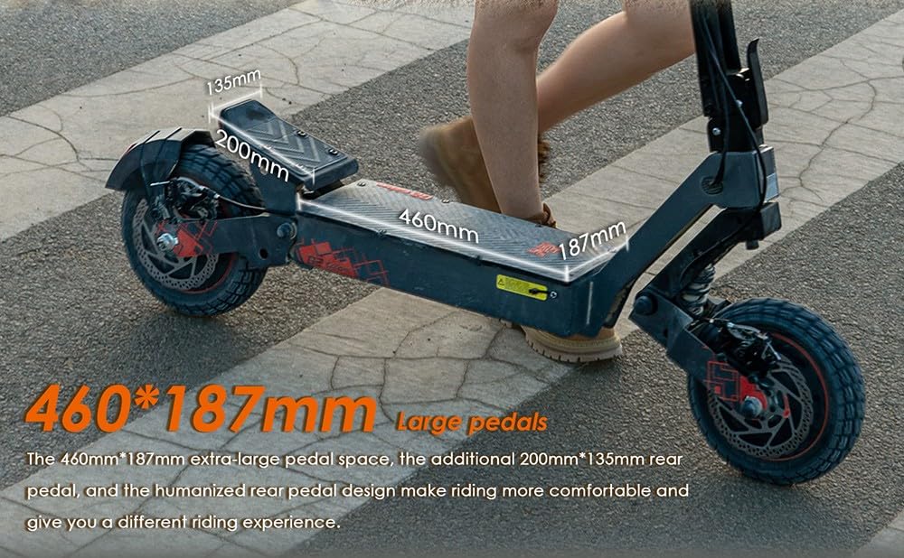 Monopattino elettrico pieghevole KuKirin G2 Ultra, 2 motori, batteria da 48 V 18 Ah, pneumatici da 10 pollici, autonomia massima di 55 km