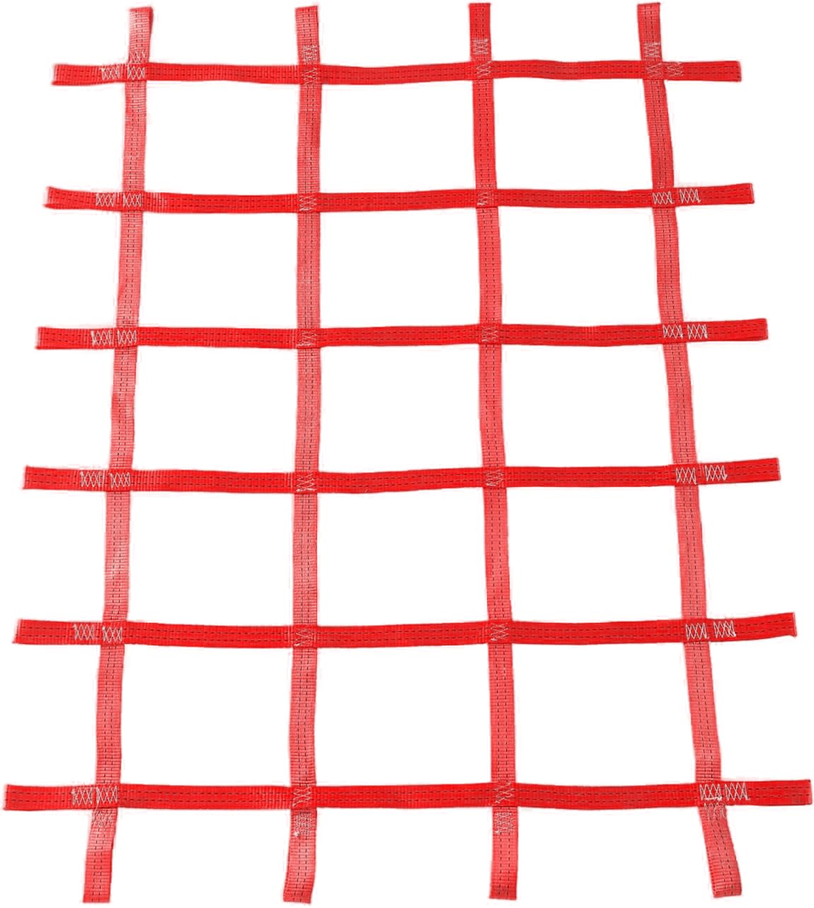 Gurtbandnetz 35 mm 1,31 x 1,05 m | PES Ladungssicherungsnetz für Transporter, Paletten, Kisten | Machenweite: 220x220 mm; LC: 1000 daN; Farbe: rot