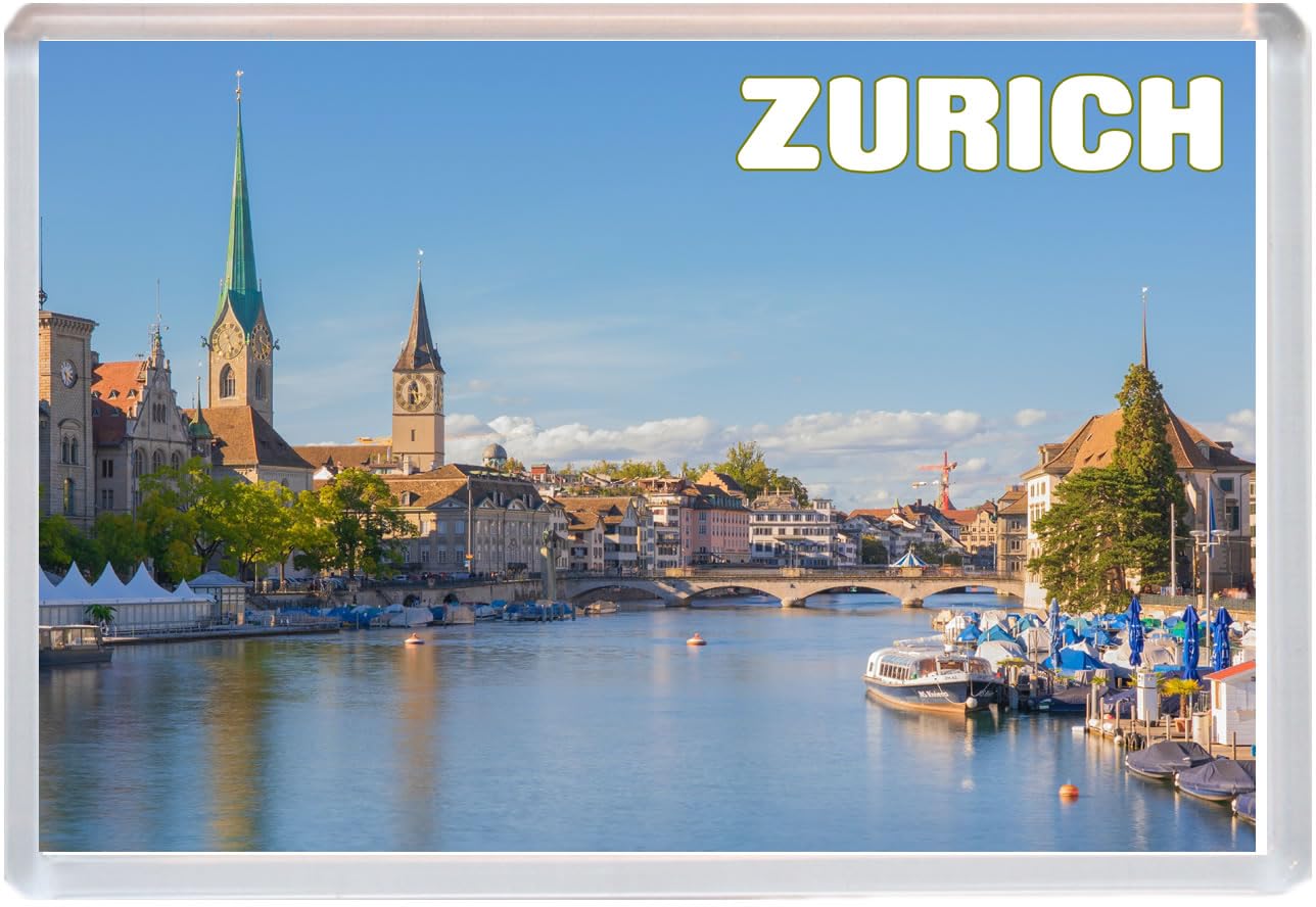 Baked Bean Store Multicolor Zurich - Switzerland - Jumbo Fridge Magnet 96 X 67Mm Bbsfhm1631
