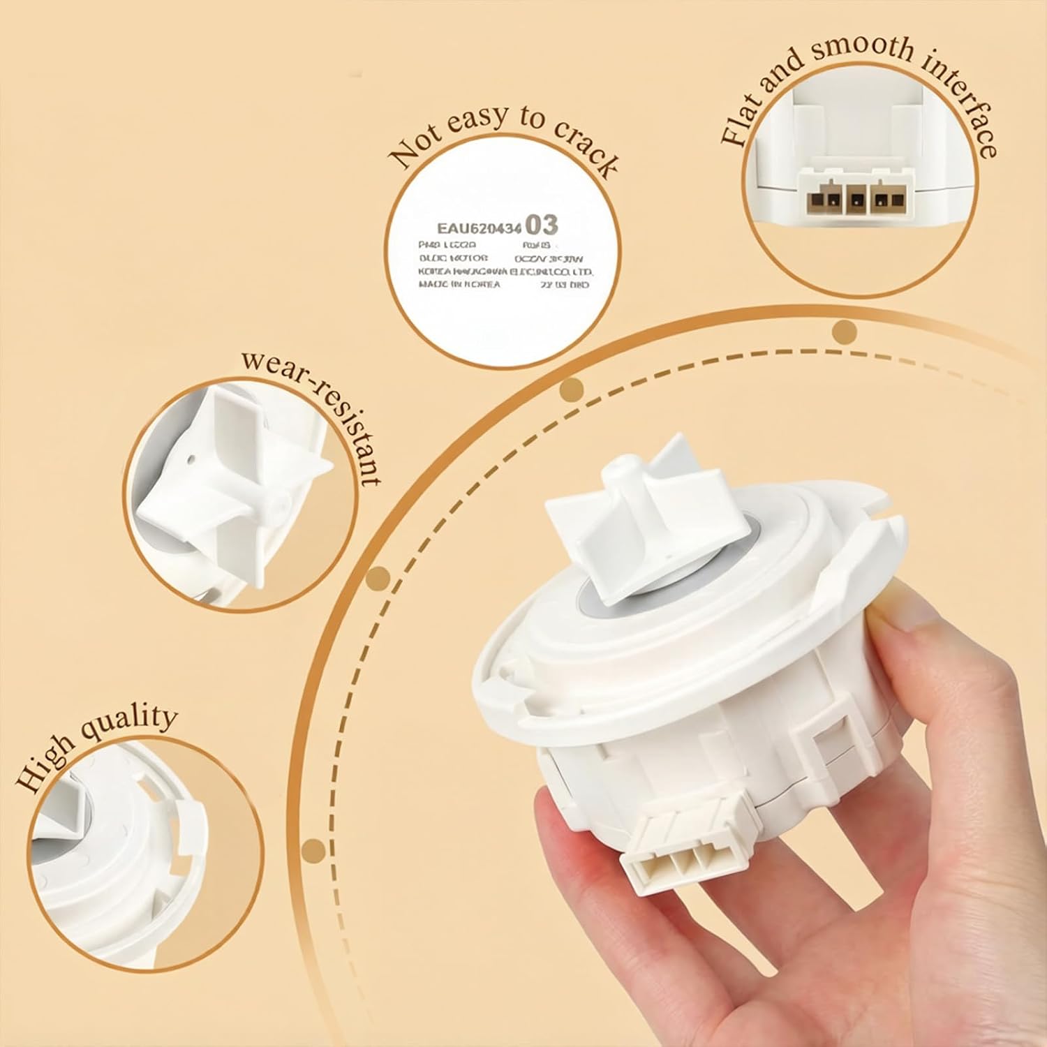 Flows Drain Pumps Suitable for Washing Machines EAU62043403 Offering Rapid Drainage and Construction Dishwasher Accessories Part