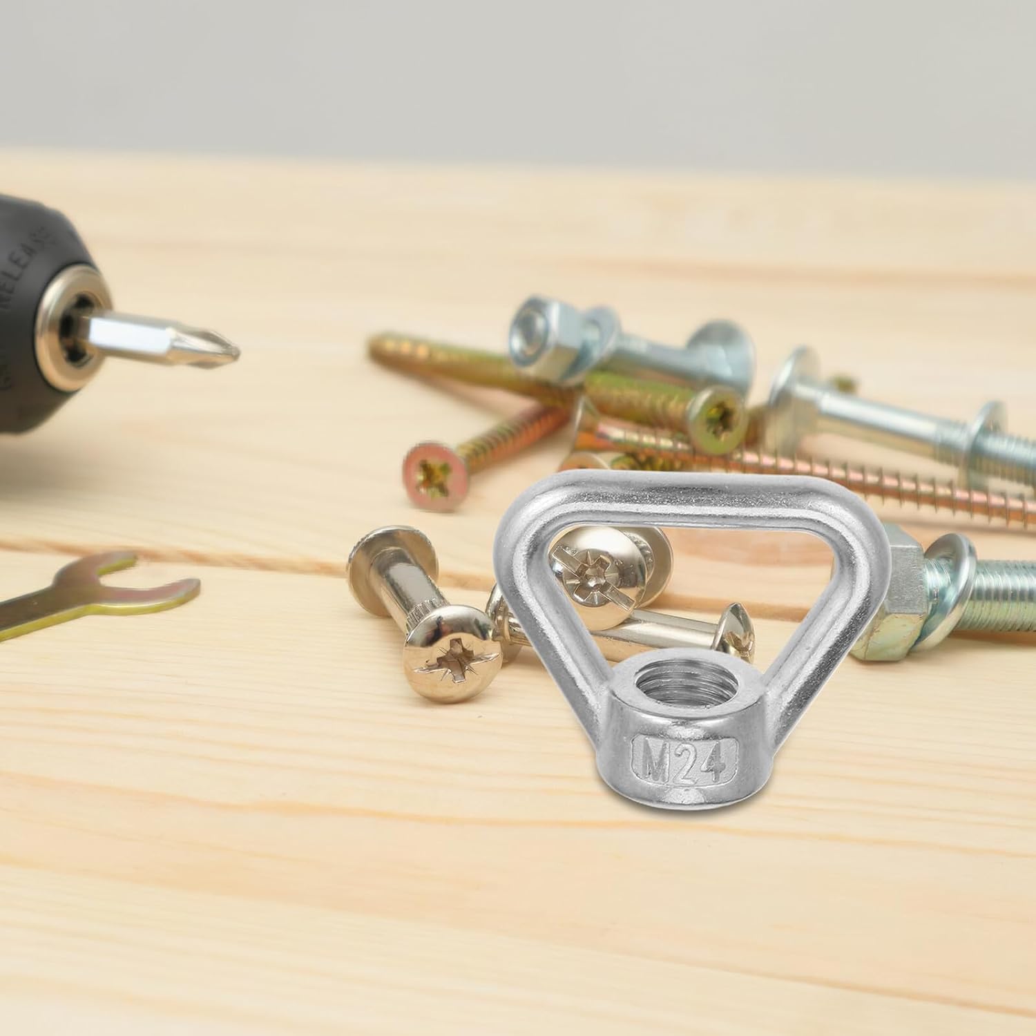 2pcs Stainless Steel Triangle Eye Nut Threaded Fasteners for Marine