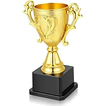 Gold Plastic Trophy, 7.28 Inch Trophy Cup Award Winning Prize