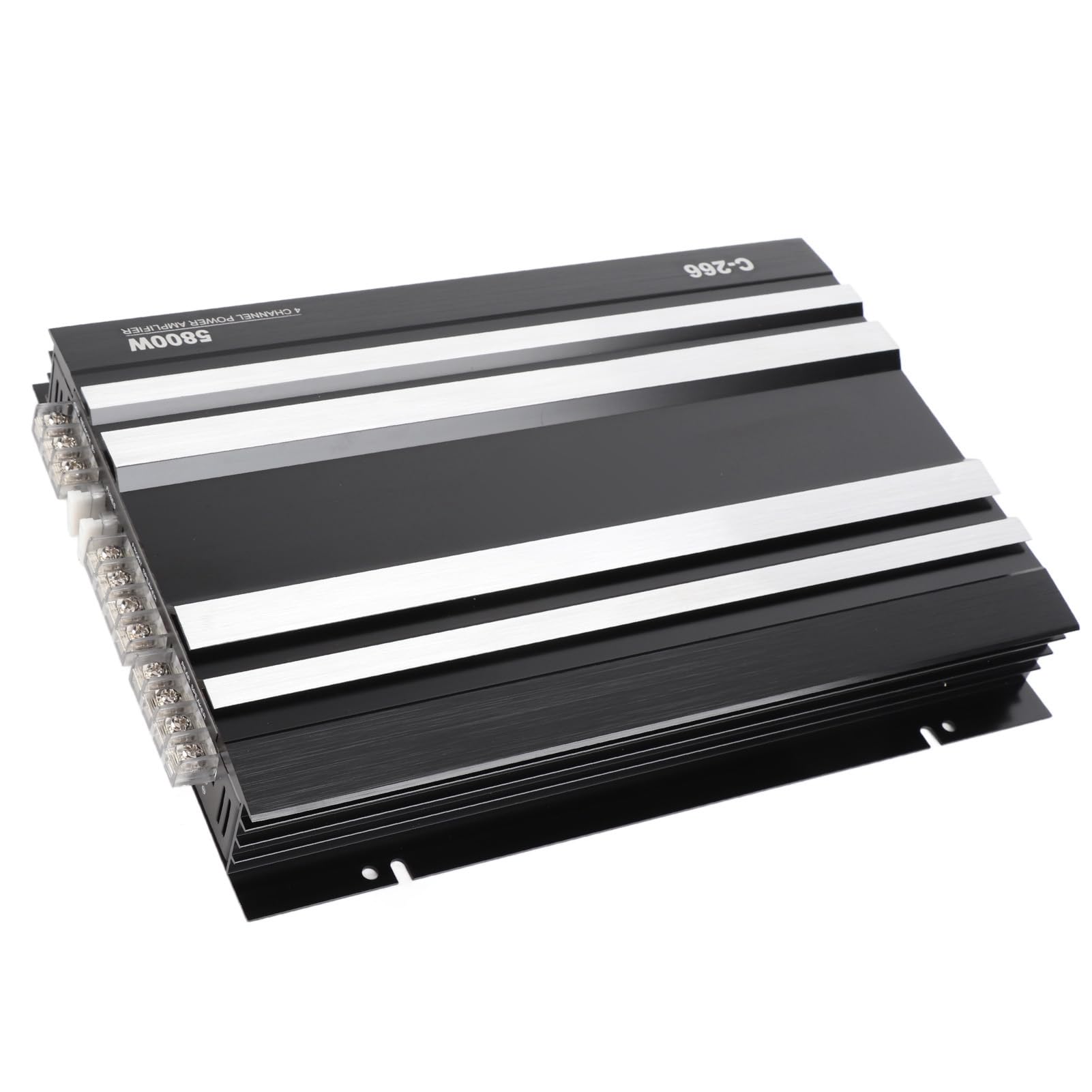 Aramox Amplificador de Coche Amplificador de Coche de Metal 5800W 4 Canales 2 4 Ohmios Alta Eficiencia con Múltiples para Altavoces del de