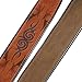 YUEKO Leathers Deluxe Soft Italian Leather Guitar Strap, Super Soft Suede Backing, 2.5