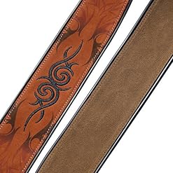 YUEKO Leathers Sangle de guitare en cuir italien souple avec dos en daim ultra doux Largeur 6,3 cm Longueur réglable de… - Les Beatles, Paul McCartney, John Lennon, RIngo Starr, George Harrison YUEKO Leathers Sangle de guitare en cuir italien souple avec dos en daim ultra doux Largeur 6,3 cm Longueur réglable de… – Image 2