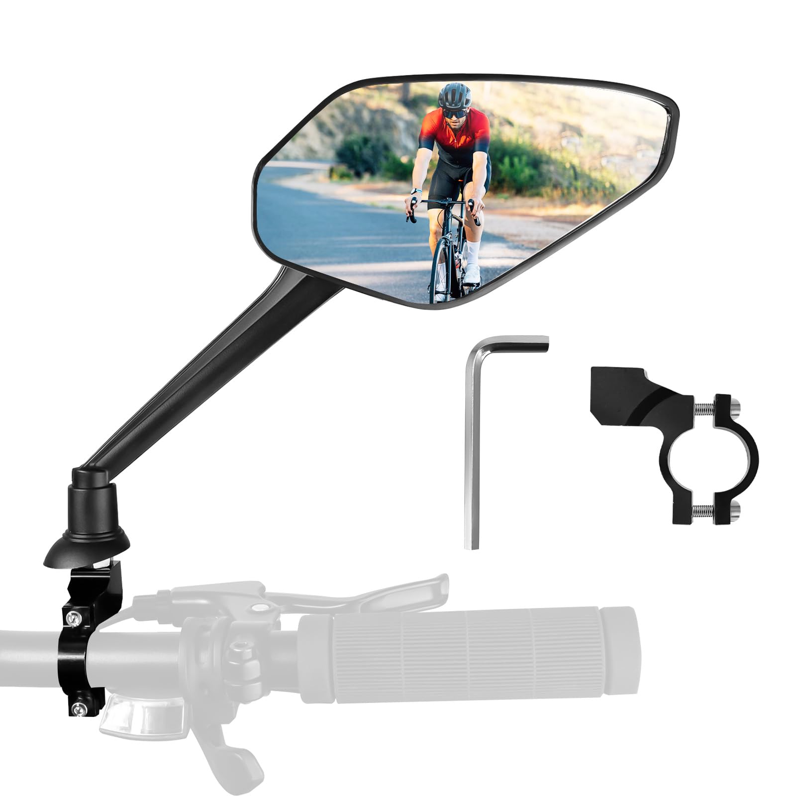 Specchietto Retrovisore Bicicletta Homieway 2 Pezzi - Vetro HD, Montaggio Su Manubrio 22-25 Mm