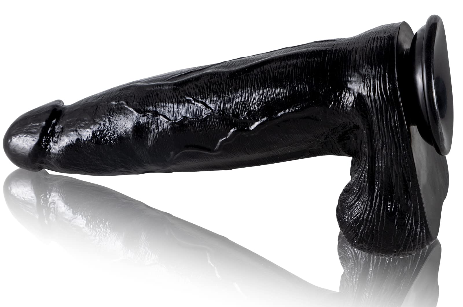 33 * 7 cm XXL Dildo per La Stimolazione Punto G, Realistico Dildo Anale Big Black Cock con Ventosa, Fallo Anale da Uomo Nero Grande Mostro Pene, Fallo gigante Giocattolo sessuale per coppie Donne Gay