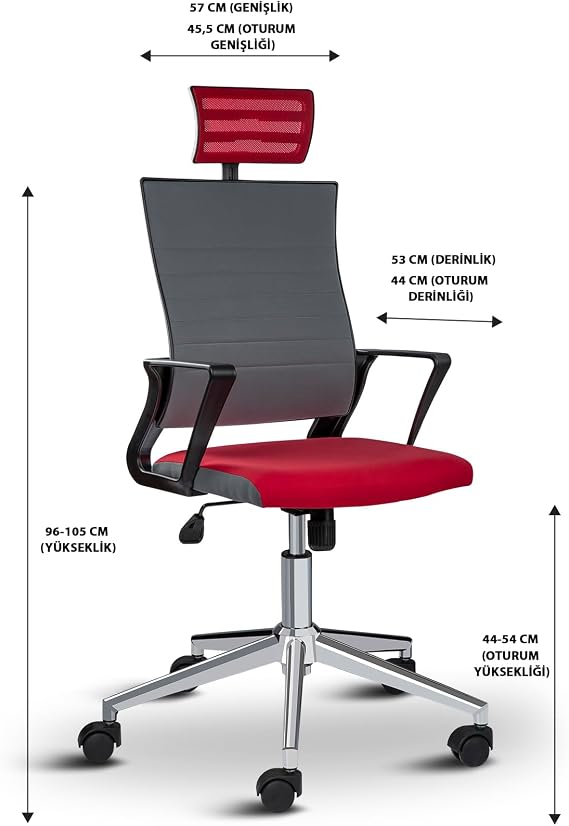 Rigel Başlıklı Metal Ayaklı Ev Ve Ofis Koltuğu Çalışma Koltuğu