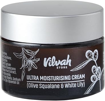 vilvah STORE Ultra Moisturising Cream Olive Squalane and White Lily 50ml