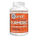 Qunol Turmeric Curcumin Capsules, 1000mg Extra Strength Supplement, Patented Hydro-Soluble Technology, Alternative to Turmeric Curcumin with Black Pepper, 30 Veggie Capsules
